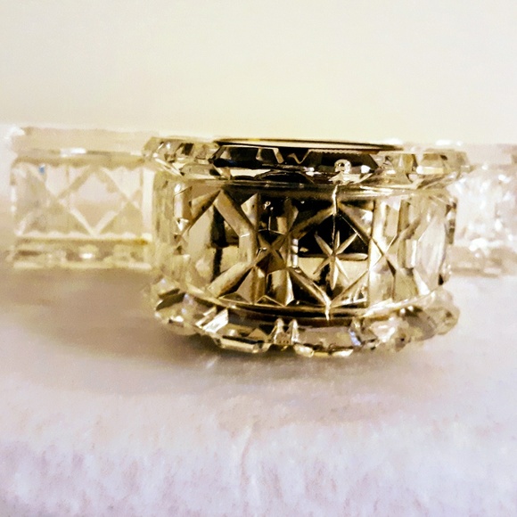 Vintage Mid Century Cut Glass Mantle Clock West Ge - Picture 5 of 6